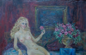 画室中的裸女